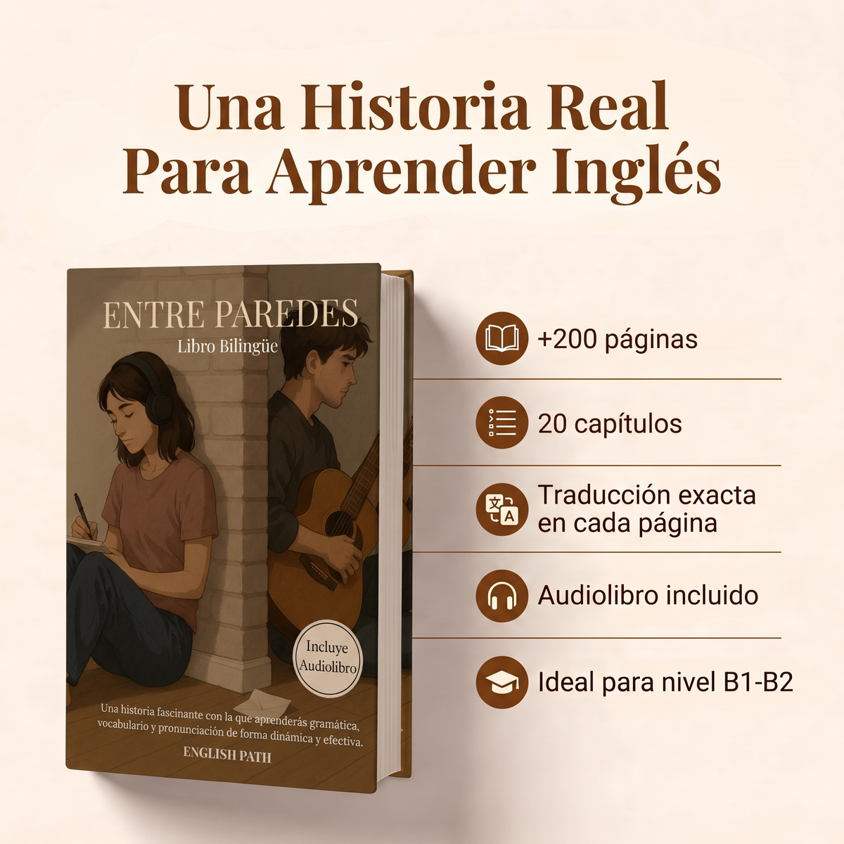 Libro Bilingüe + Audiolibro | Entre Paredes