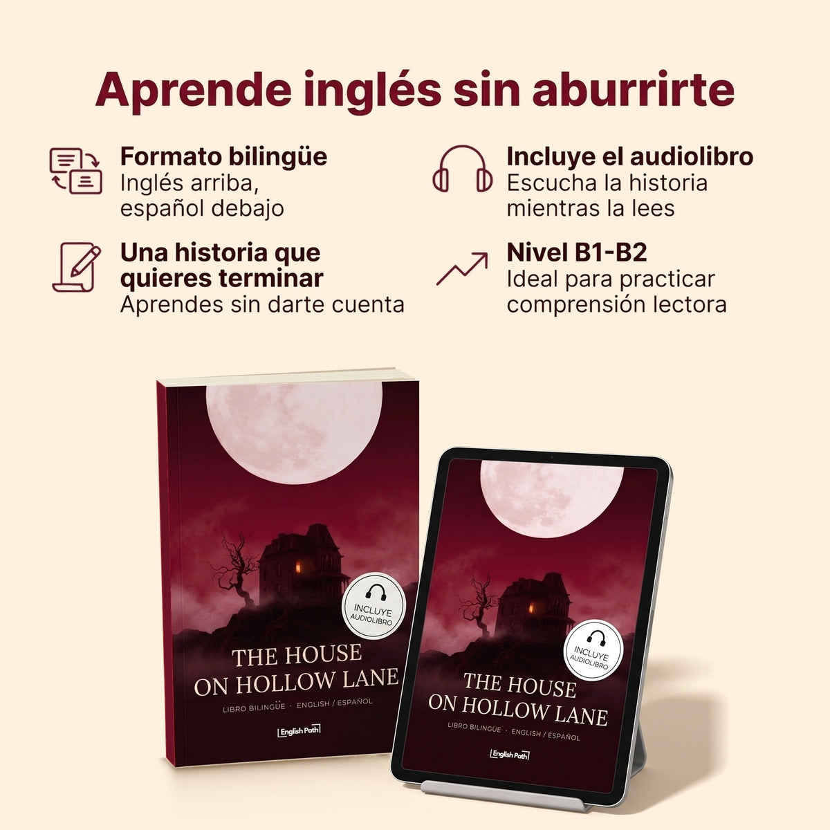 Libro Bilingüe + Audiolibro | The House on Hollow Lane