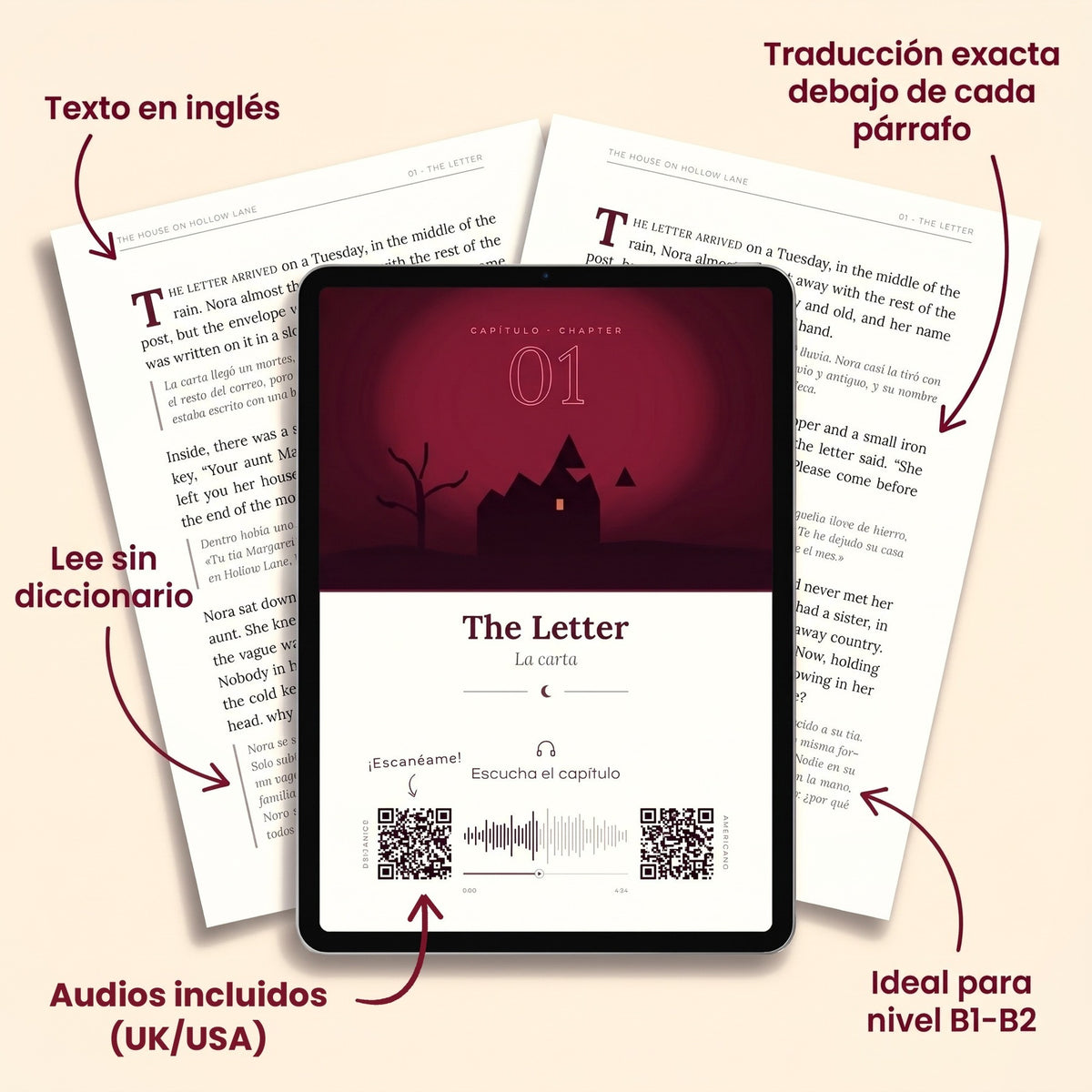 Libro Bilingüe + Audiolibro | The House on Hollow Lane