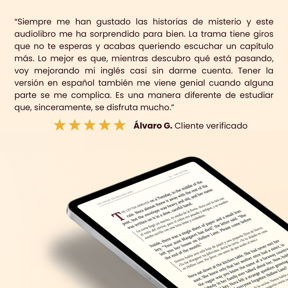 Libro Bilingüe + Audiolibro | The House on Hollow Lane